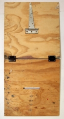 Simple desktop easel opened all the way - underneath