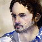 Ashton watercolor painting portrait by Joe Cartwright