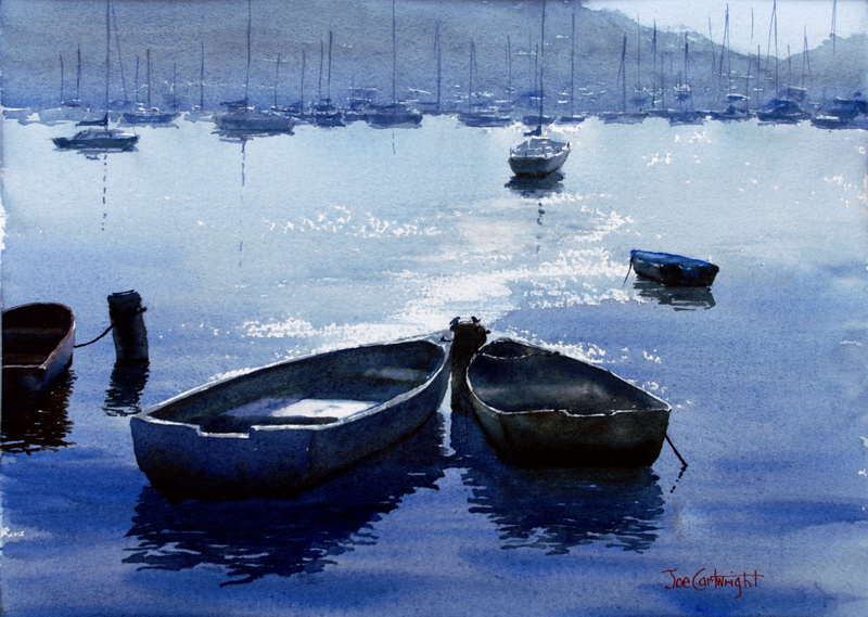 Watercolor Paintings Boats and the Sea Gallery Seascapes
