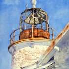 Old Crookhaven Heads Lighthouse watercolor painting