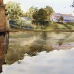 Old Log Cabin Inn on the Nepean River watercolor painting