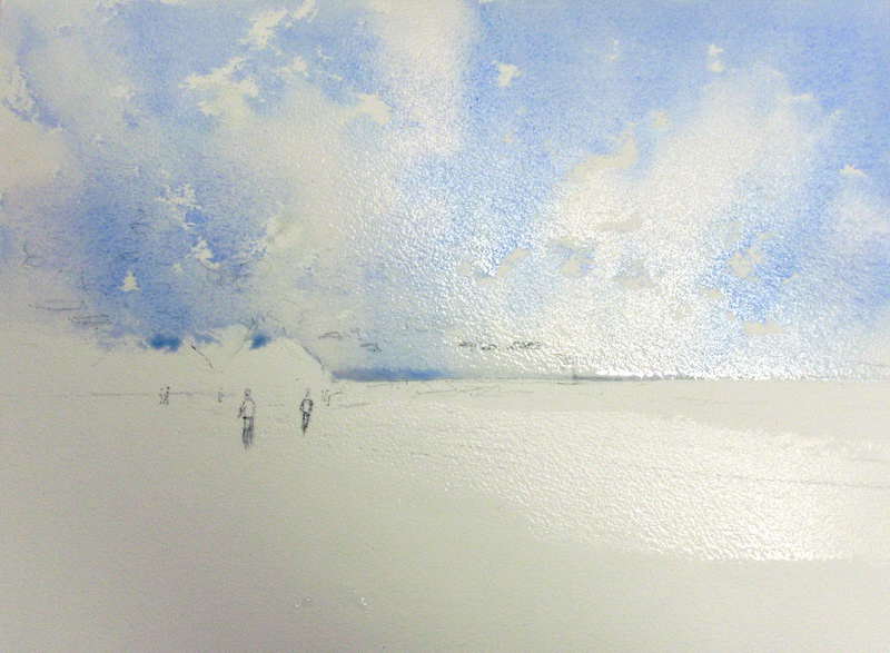 Painting the sky Free watercolor seascape lesson