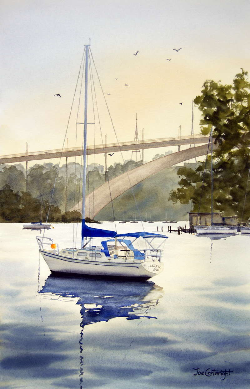 Watercolor Paintings Boats and the Sea Gallery Seascapes