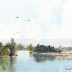 The Breakaway watercolour painting by Joe Cartwright