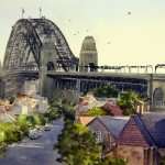 The Rocks Sydney watercolor painting