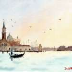 Venice San Giorgio Maggiore Plein Air watercolor painting
