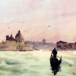 Venice Santa Maria Della Salute Plein Air watercolor painting