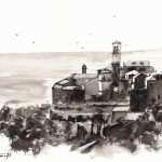 Assisi Italy Pen and Ink by Joe Cartwright