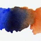 French Ultramarine mixed with Burnt Sienna gives a strong dark color