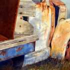 Rusty old truck avoiding common watercolor painting mistakes
