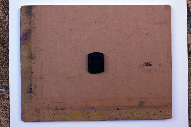 Plein Air Easel For Watercolor Painting Tripod Head Glued To A Piece Of Gator Board