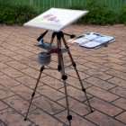 Plein air painting easel for watercolor