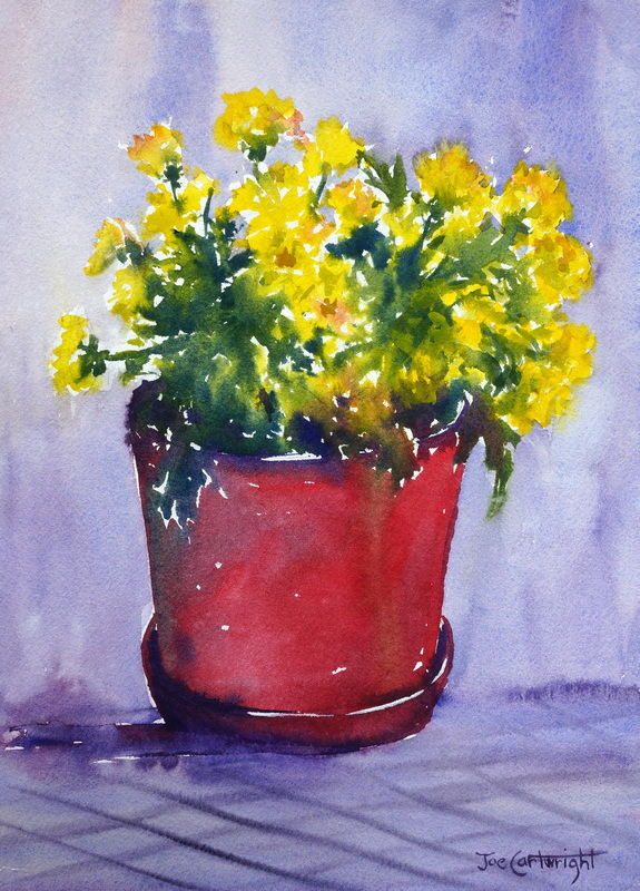 Watercolor painting Chrysanthemums Painting With Watercolors