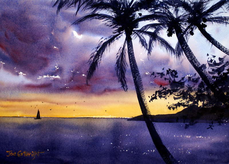 Dry Brush Technique for watercolor painting